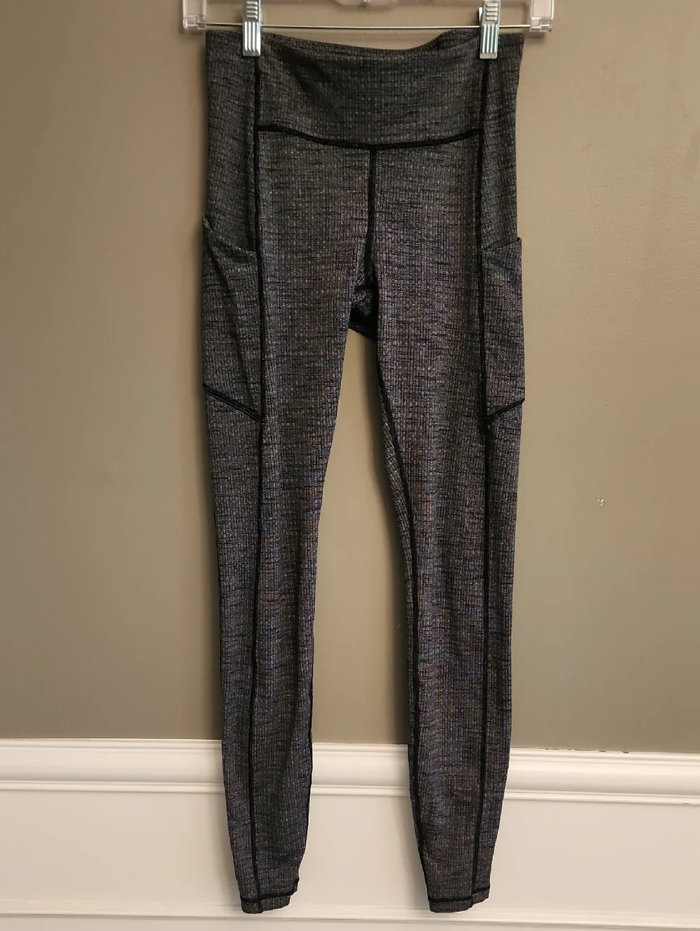 lululemon athletica Dark Charcoal Heather High-Rise Leggings with Side Pockets